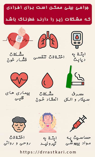 خطر جراحی بینی