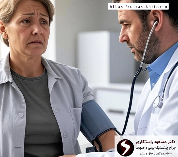 خطرات جراحی بینی در افراد با فشار خون بالا