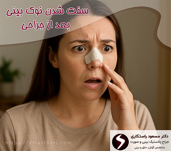 سفت شدن نوک بینی بعد از جراحی
